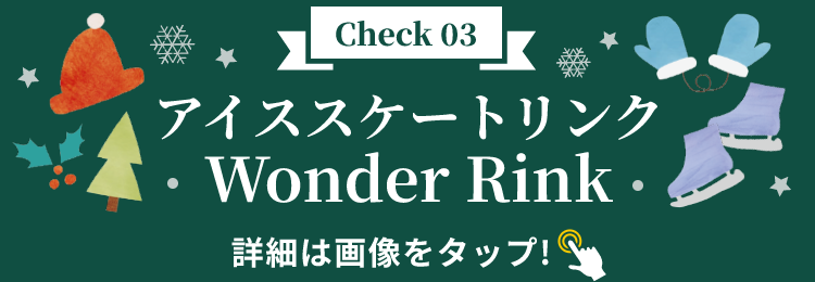 Check 03 アイススケートリンク Wonder Rink 詳細は画像をタップ!